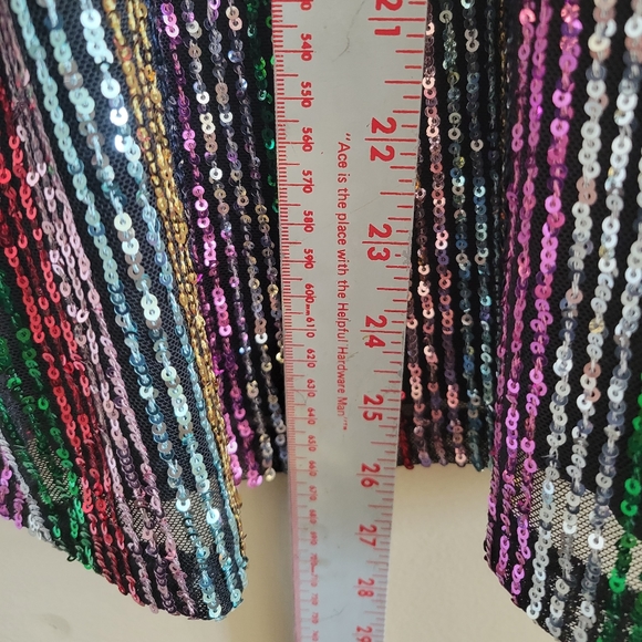 4/$15 SALE INC International Concepts | Sequin Sexy Tank Top Blouse Large NWOT - Picture 7 of 8